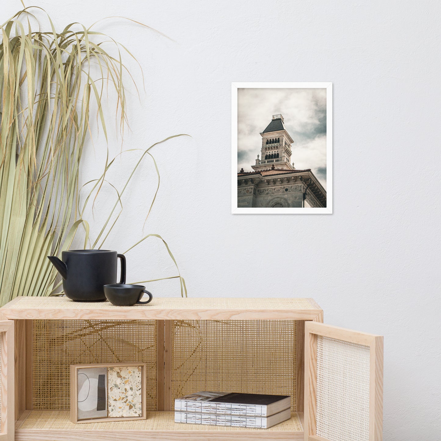 Bell Tower on Tomochichi Federal Building Savannah Ga Framed Wall Art Print