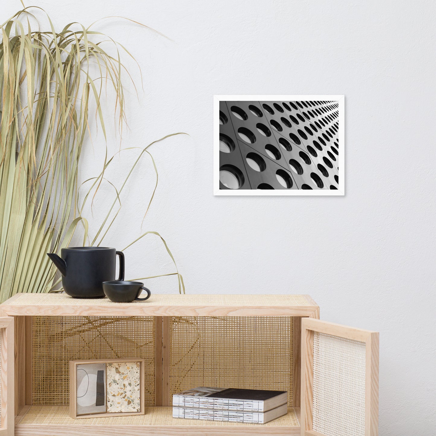 Binary Rhythm Architectural Photograph Framed Wall Art Print