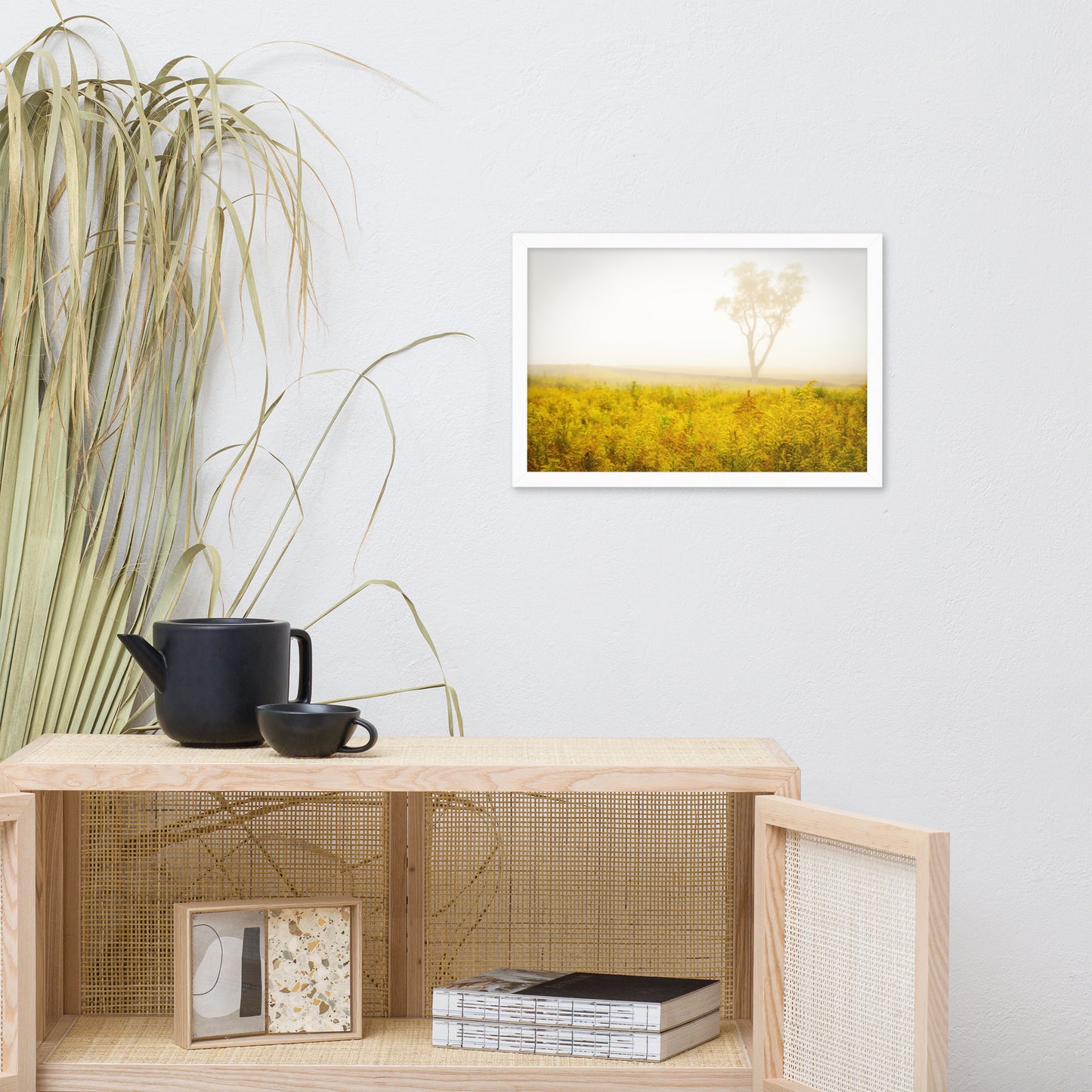 Dreams of Goldenrod and Fog Landscape Framed Photo Wall Art Prints