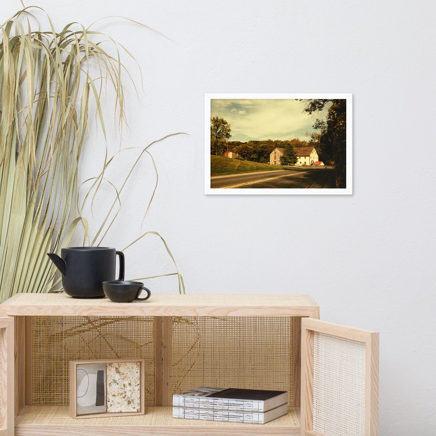 Greenbank Mill Summer Colorized Rural Framed Photo Paper Wall Art Prints