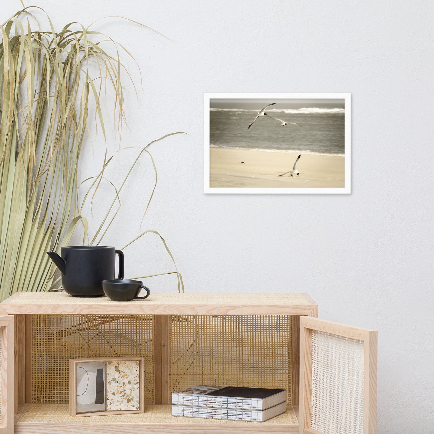 Life at the Shore Coastal Landscape Photo Framed Wall Art Print