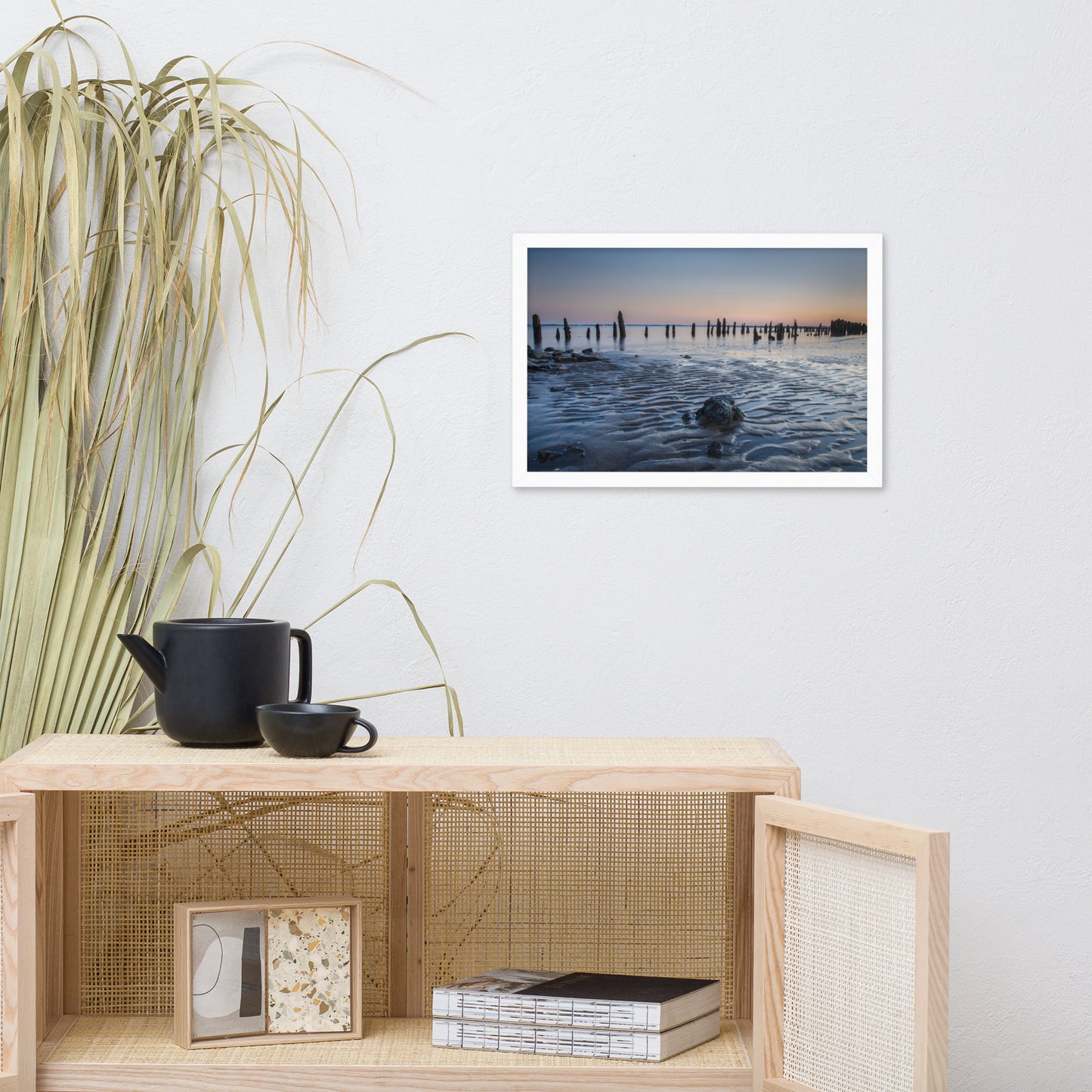 Low Tide At Battery Coastal Landscape Framed Photo Paper Wall Art Prints