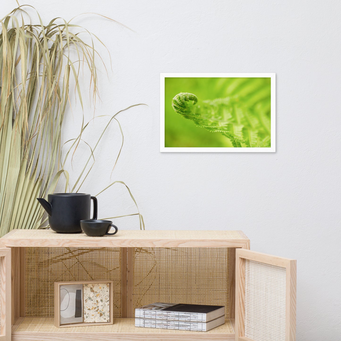 Fern Curl Botanical Nature Photo Framed Wall Art Print