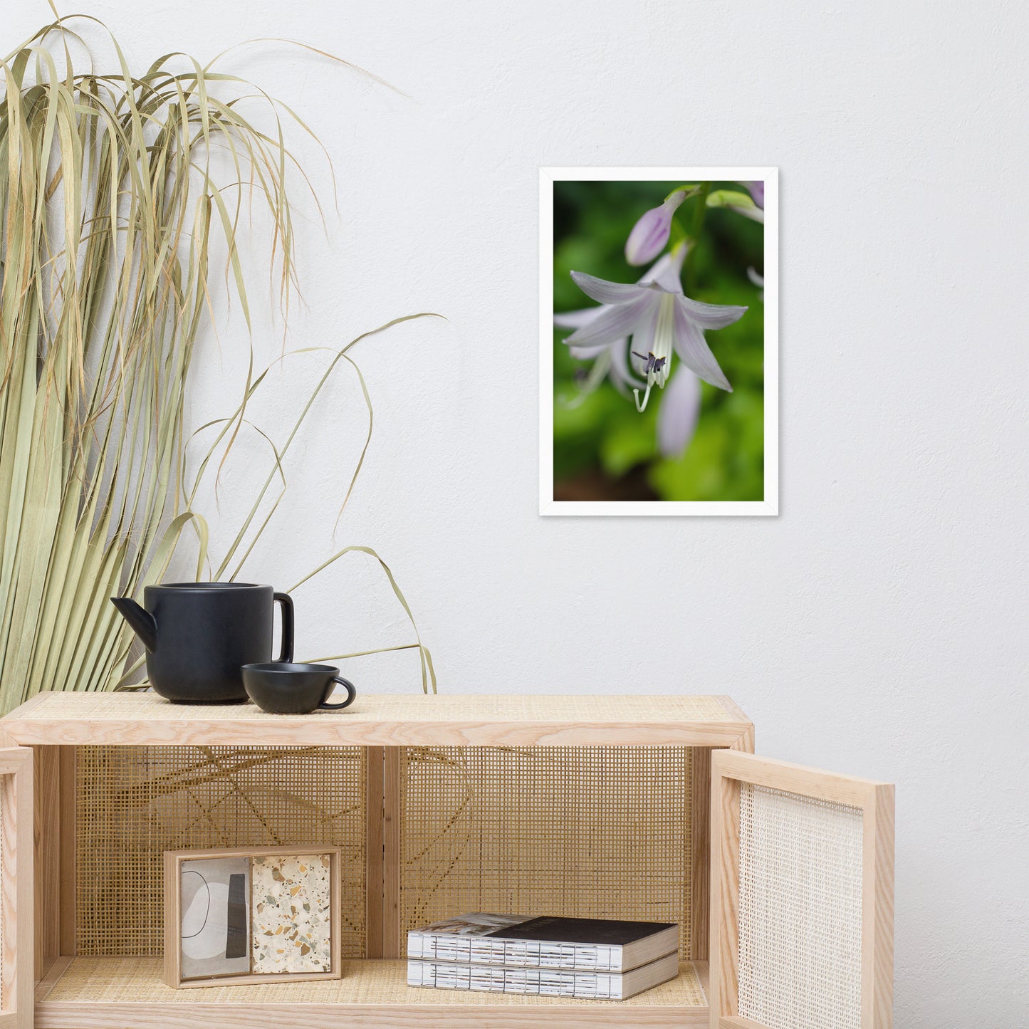 Hosta Bloom Floral Nature Photo Framed Wall Art Print