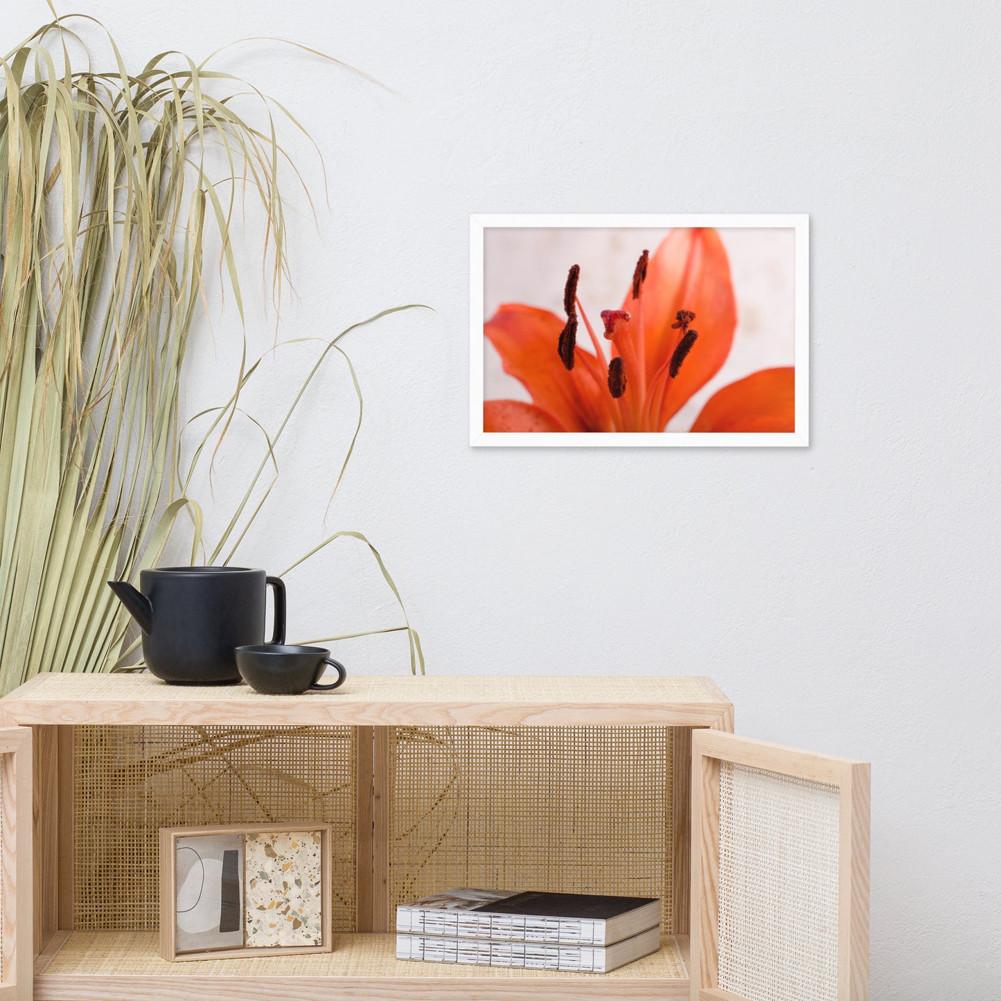 Lily Stigma Floral Nature Photo Framed Wall Art Print