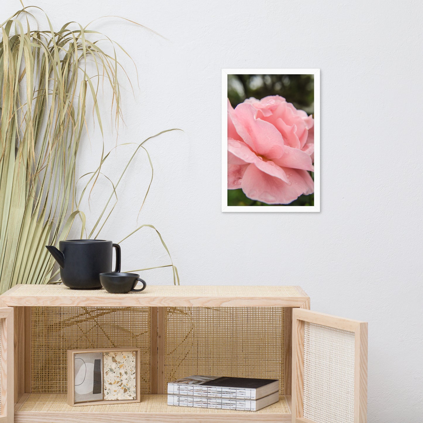 Pink Passion Floral Nature Photo Framed Wall Art Print