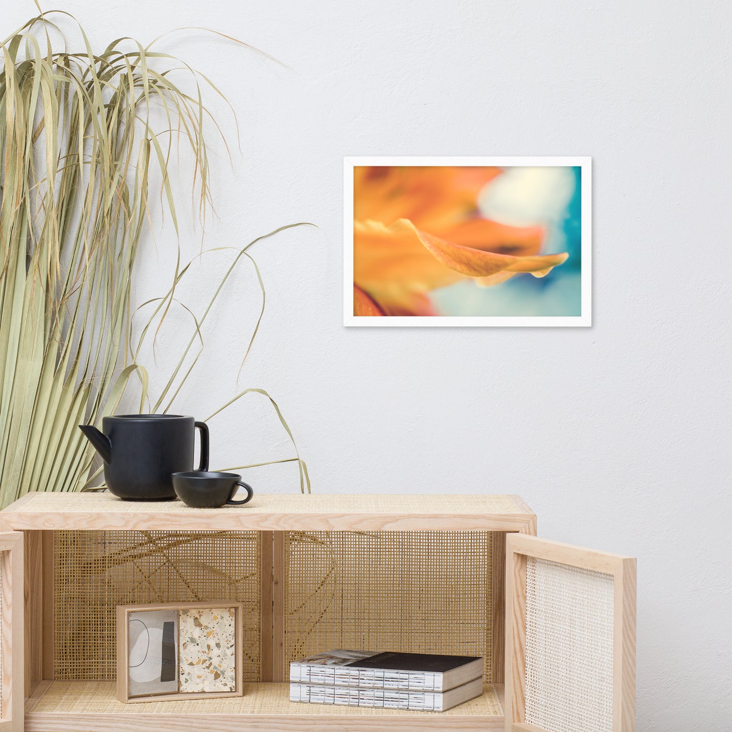 Serene Petals of Life Floral Nature Photo Framed Wall Art Print
