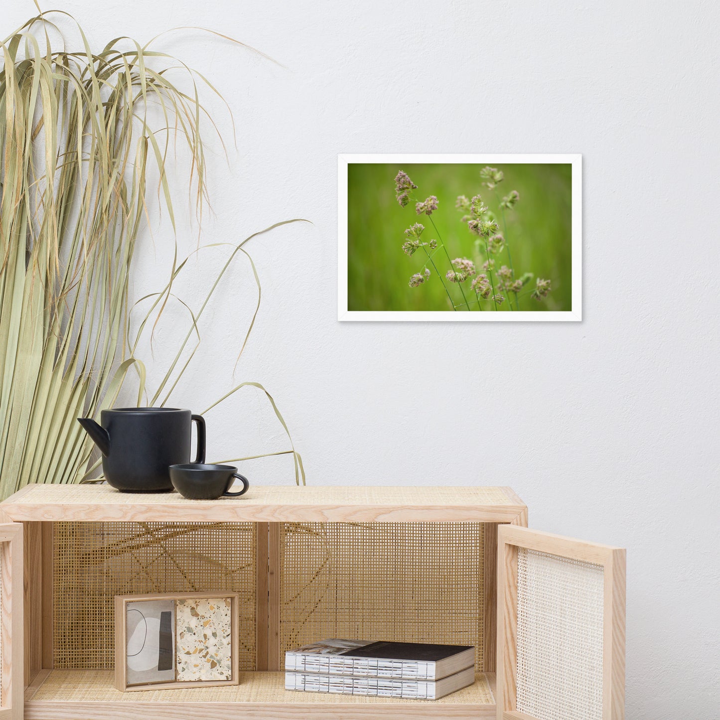 Softened Fields Botanical Nature Photo Framed Wall Art Print