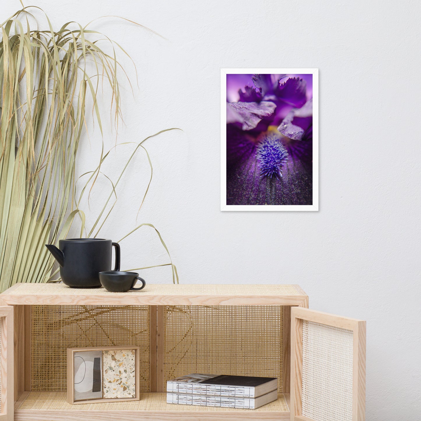 Stigma of Iris Floral Nature Photo Framed Wall Art Print