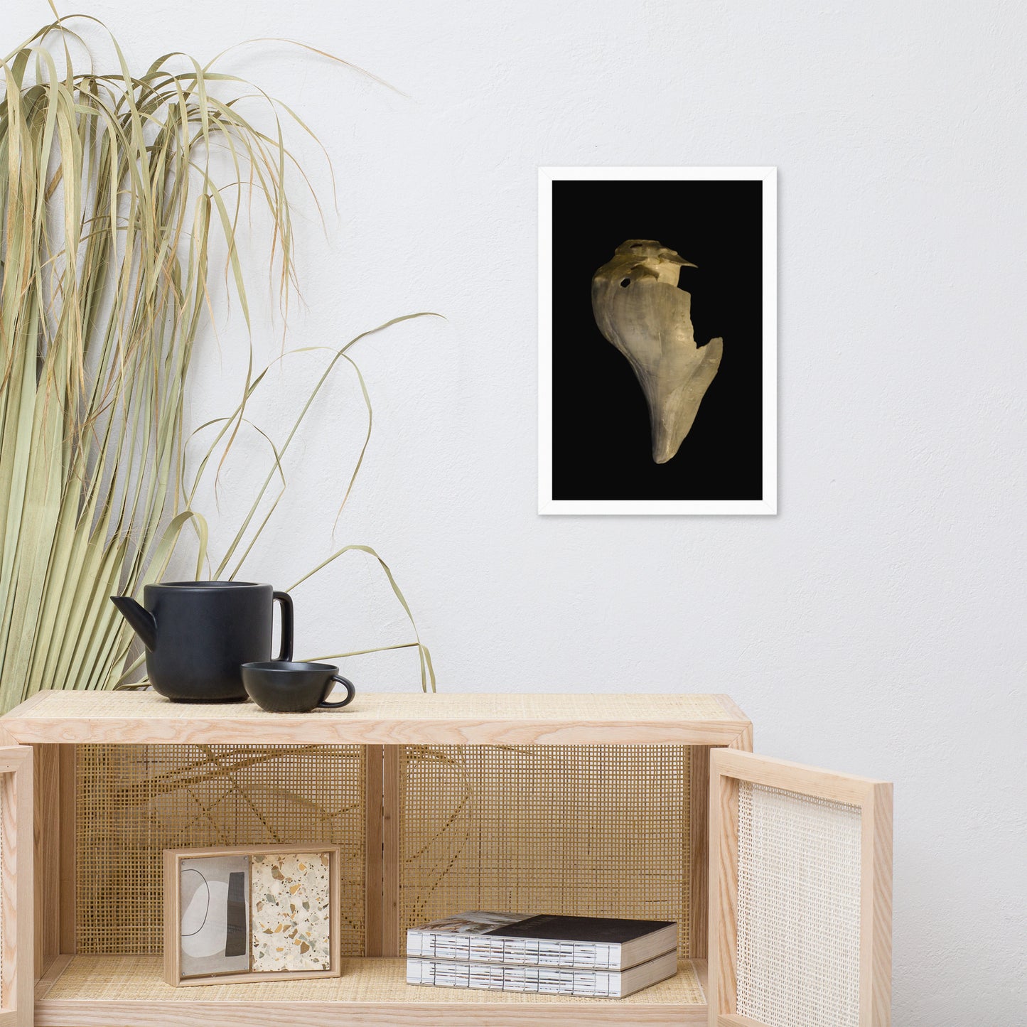 State of Erosion Image 7 Whelk Shell Coastal Nature Photo Framed Wall Art Print
