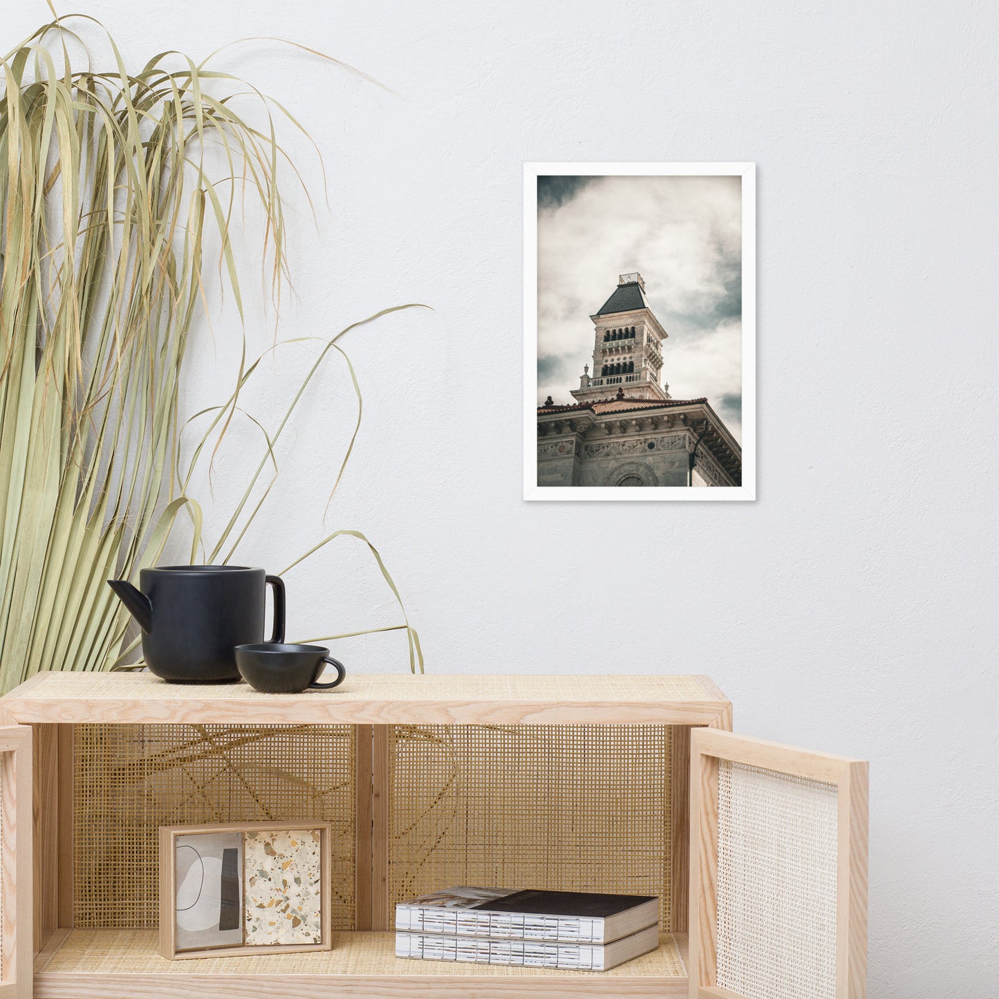 Bell Tower on Tomochichi Federal Building Savannah Ga Framed Wall Art Print
