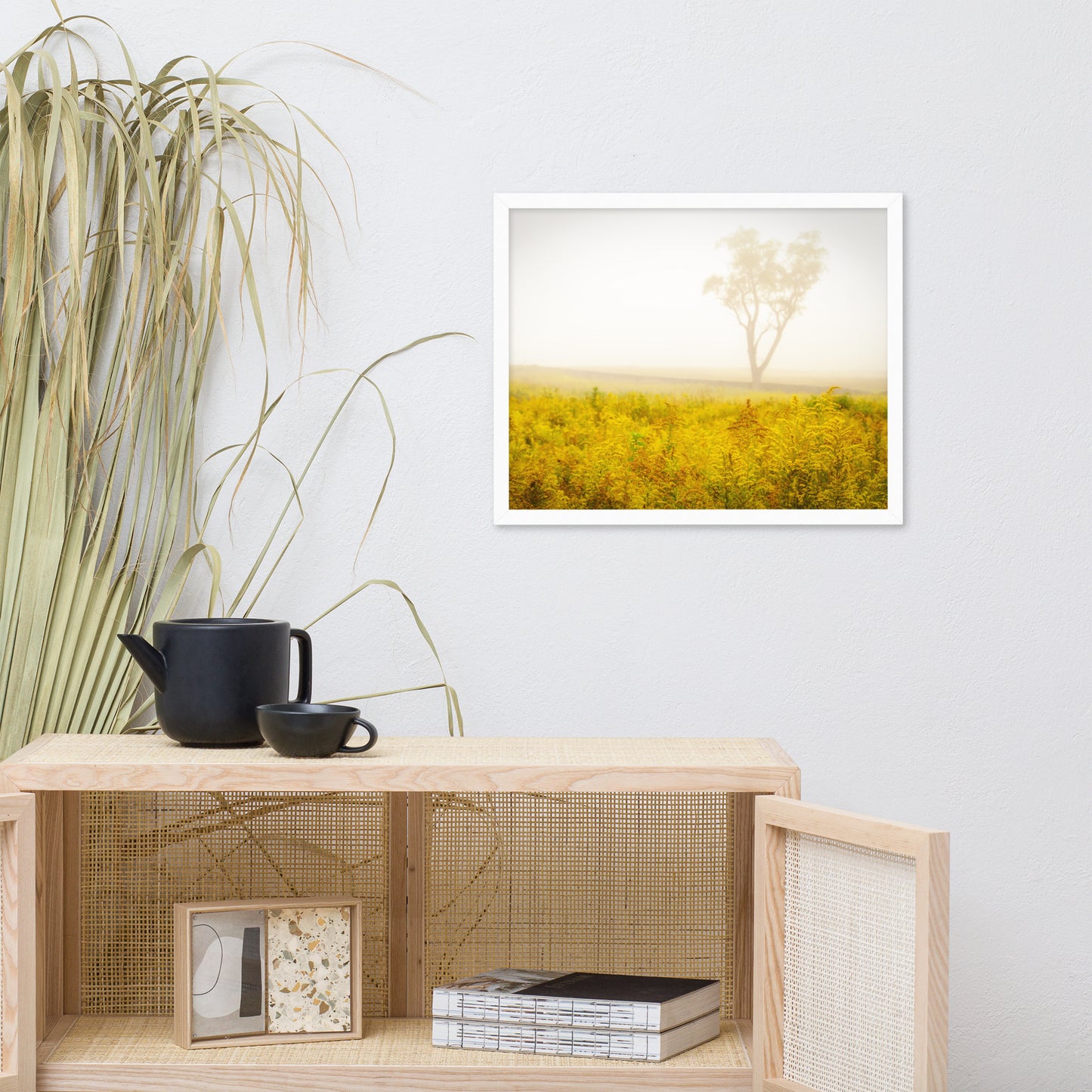 Dreams of Goldenrod and Fog Landscape Framed Photo Wall Art Prints
