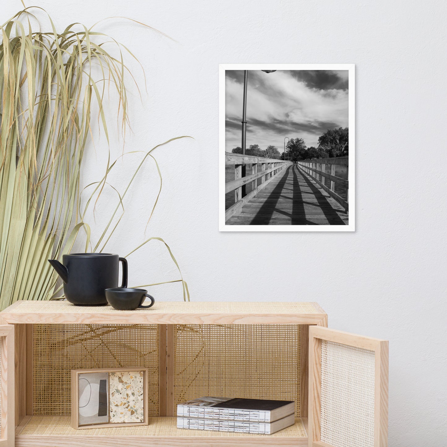 Follow the Lines Rural Landscape Framed Photo Paper Wall Art Prints