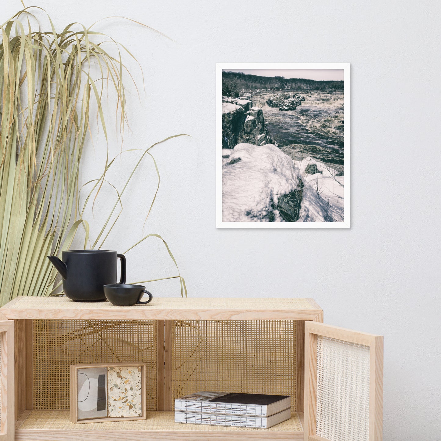 Great Falls Vintage Rural Landscape Framed Photo Paper Wall Art Prints