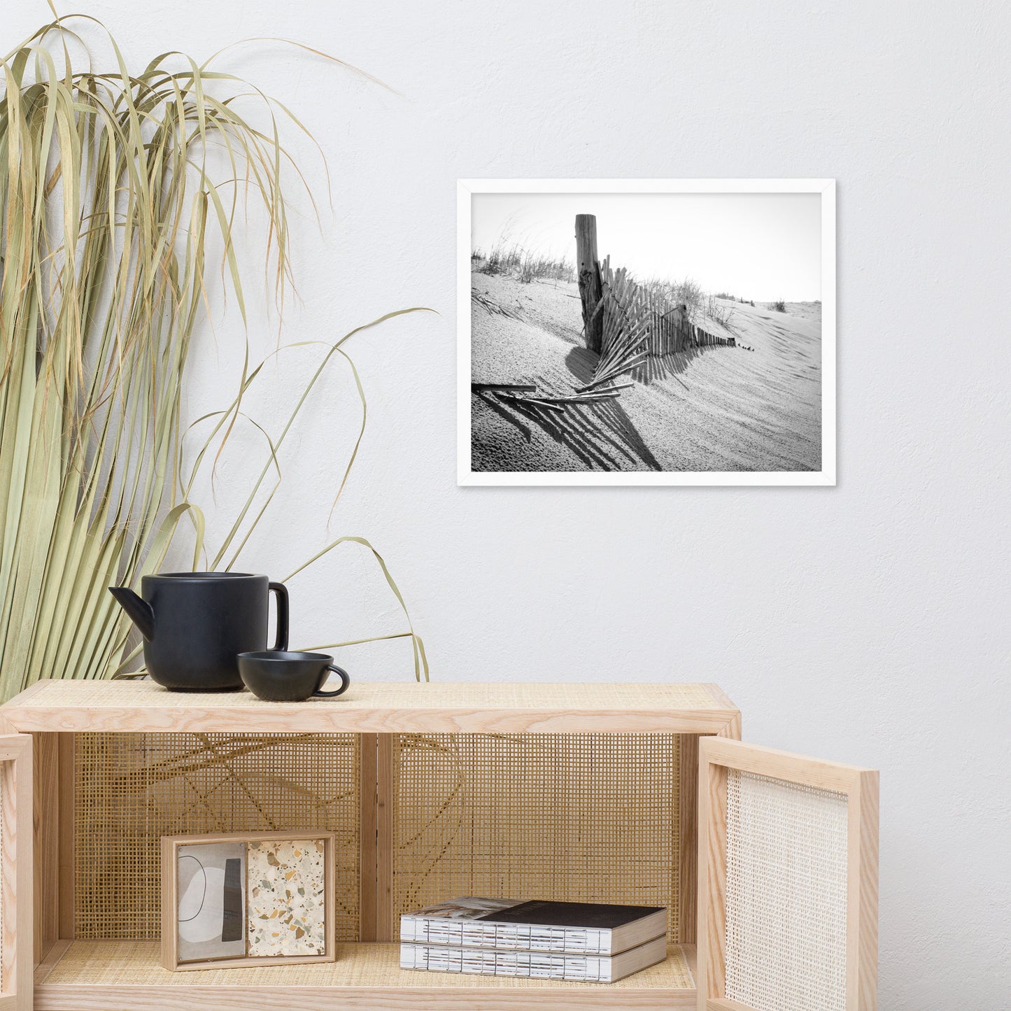 High Key Dunes Coastal Landscape Framed Photo Paper Wall Art Prints