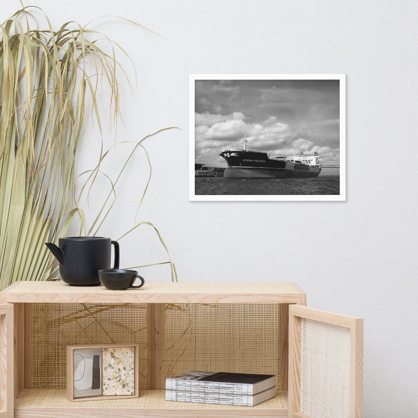 Ship on the St. Johns River Coastal Photo Framed Wall Art Print