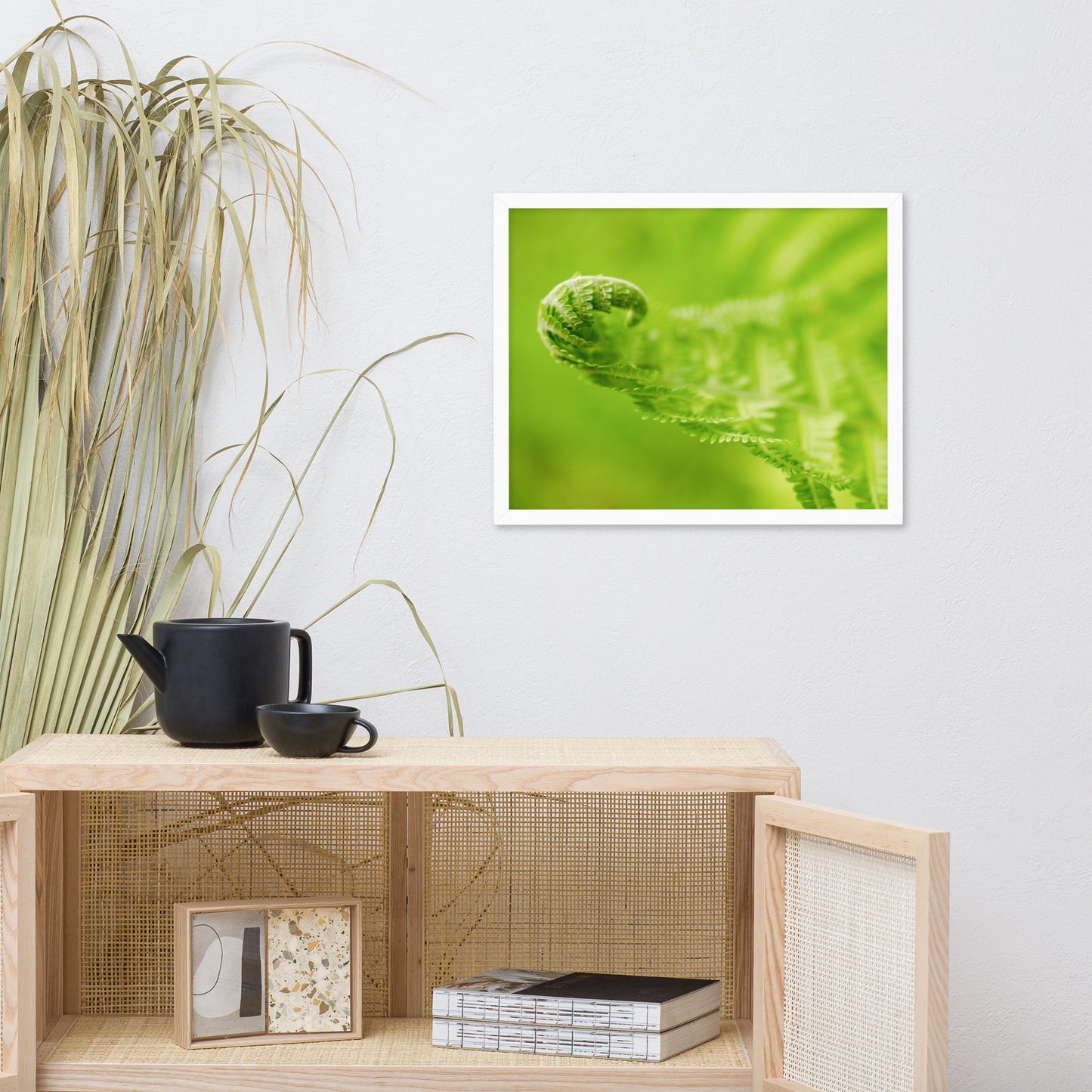 Fern Curl Botanical Nature Photo Framed Wall Art Print