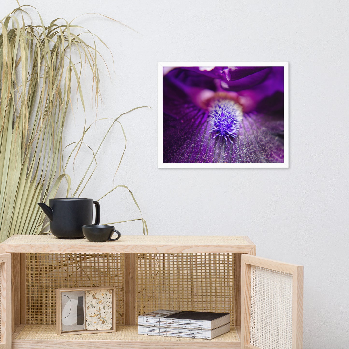 Eye of Iris Floral Nature Photo Framed Wall Art Print
