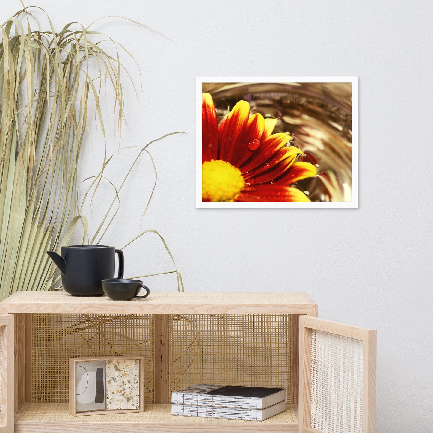 Floating Mum Floral Nature Photo Framed Wall Art Print