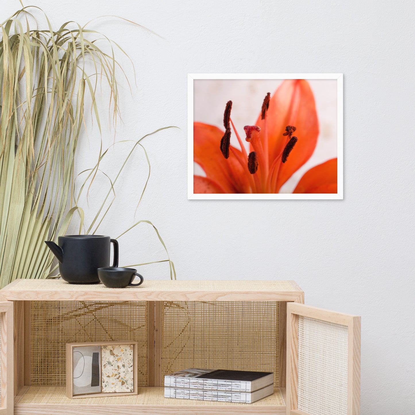Lily Stigma Floral Nature Photo Framed Wall Art Print