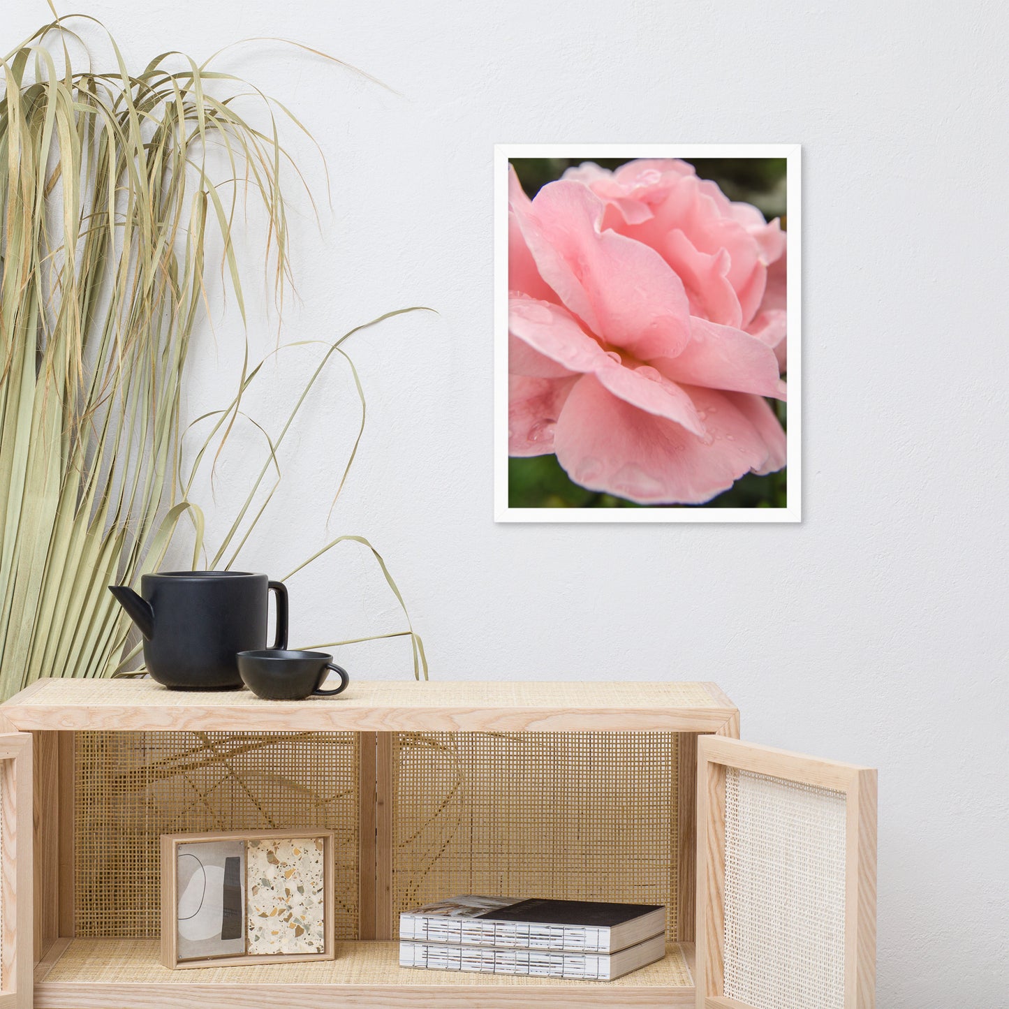 Pink Passion Floral Nature Photo Framed Wall Art Print