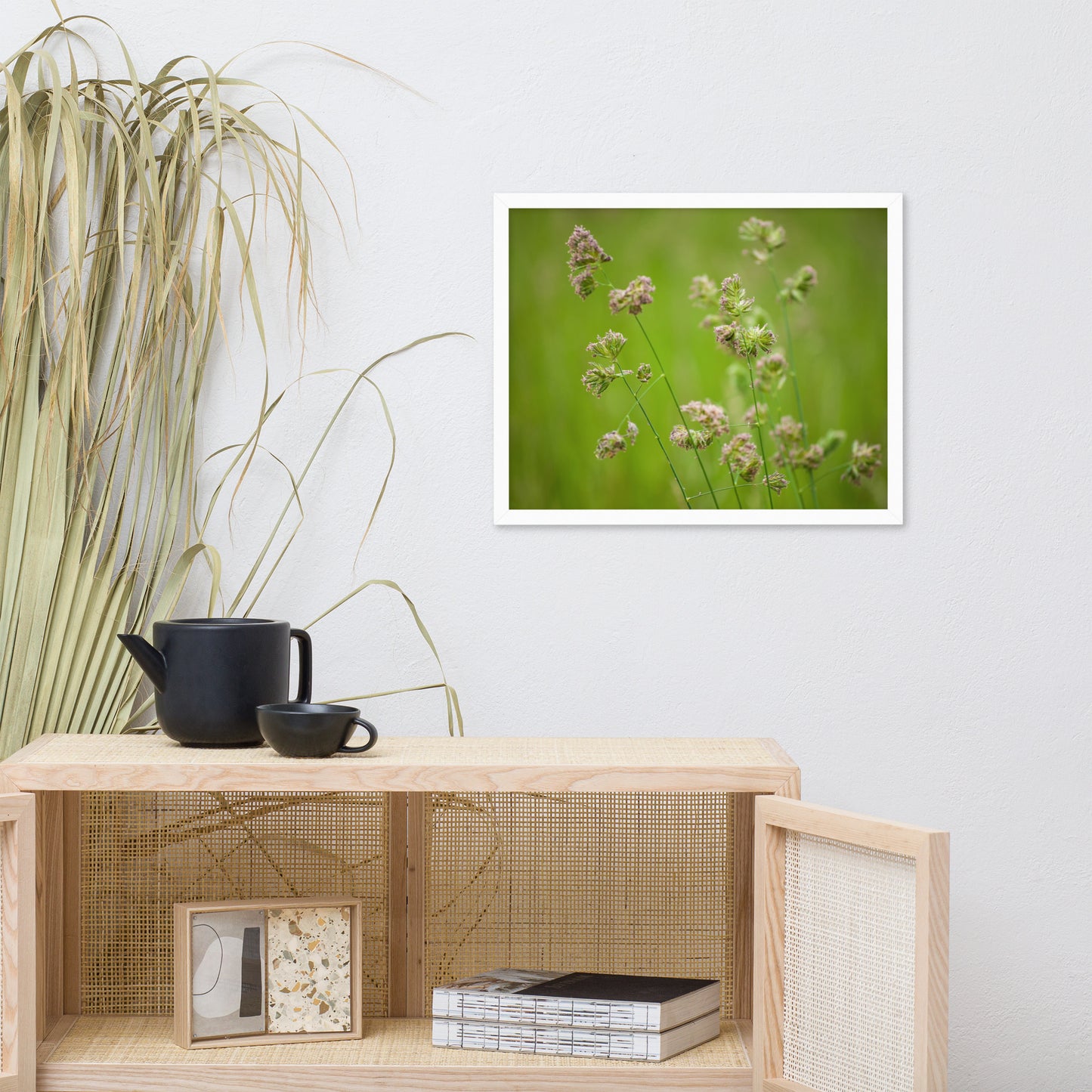 Softened Fields Botanical Nature Photo Framed Wall Art Print