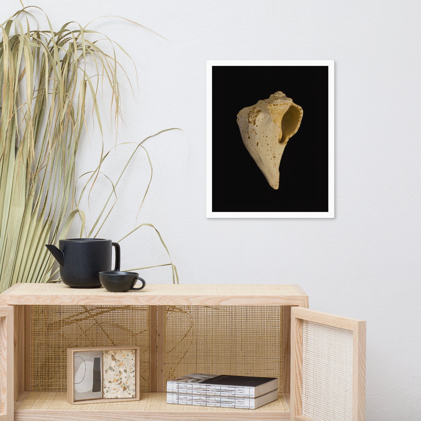 State of Erosion Image 1 Whelk Shell Coastal Nature Photo Framed Wall Art Print