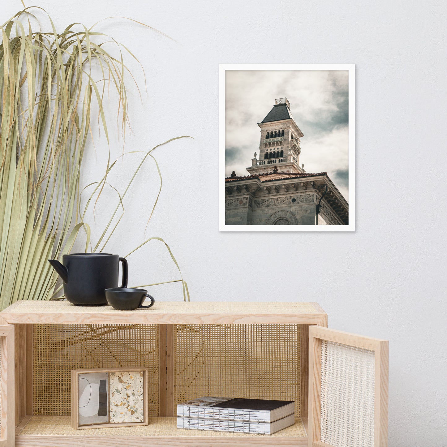 Bell Tower on Tomochichi Federal Building Savannah Ga Framed Wall Art Print