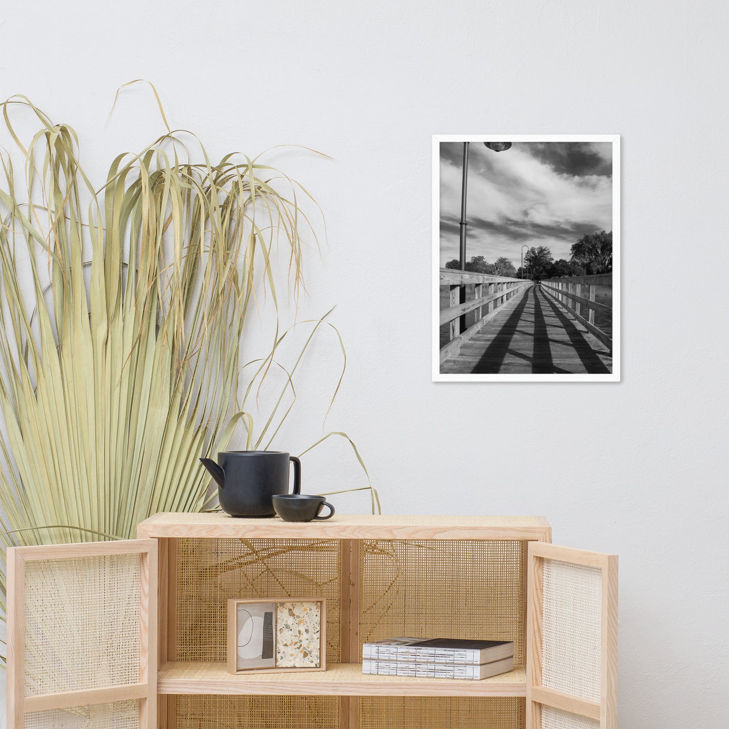 Follow the Lines Rural Landscape Framed Photo Paper Wall Art Prints