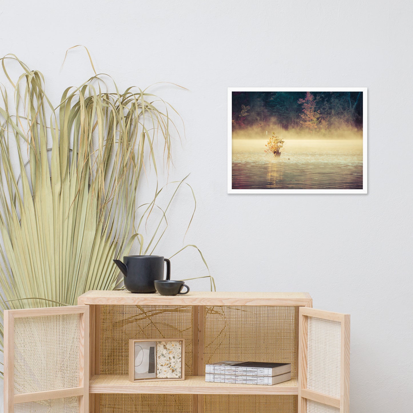 Golden Mist on Waples Pond Framed Photo Paper Wall Art Prints