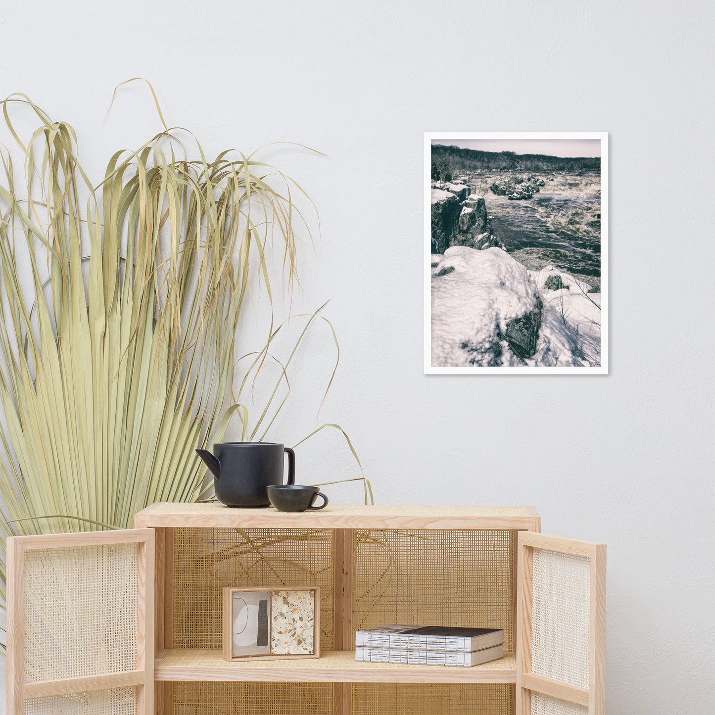 Great Falls Vintage Rural Landscape Framed Photo Paper Wall Art Prints