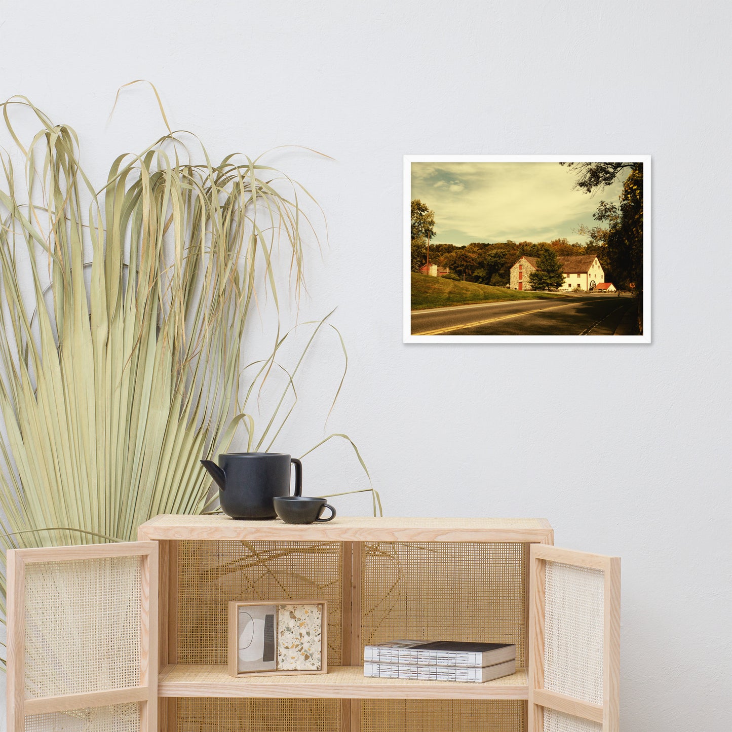 Greenbank Mill Summer Colorized Rural Framed Photo Paper Wall Art Prints