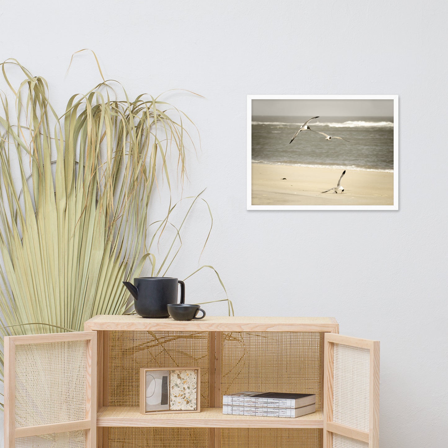 Life at the Shore Coastal Landscape Photo Framed Wall Art Print