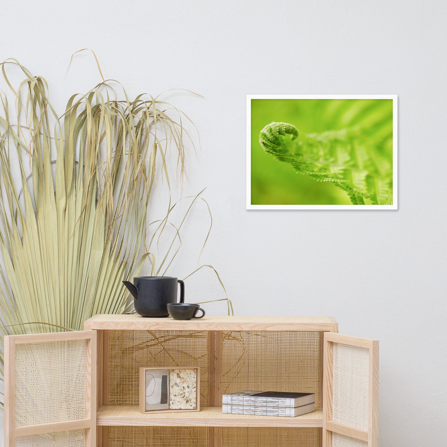 Fern Curl Botanical Nature Photo Framed Wall Art Print