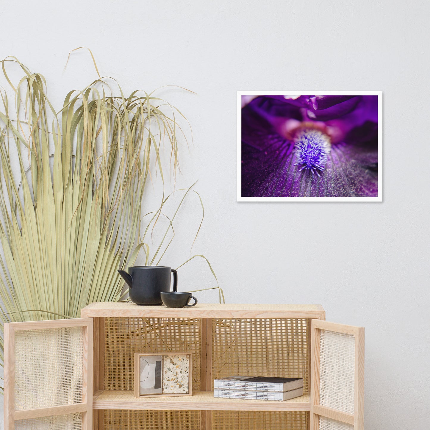 Eye of Iris Floral Nature Photo Framed Wall Art Print