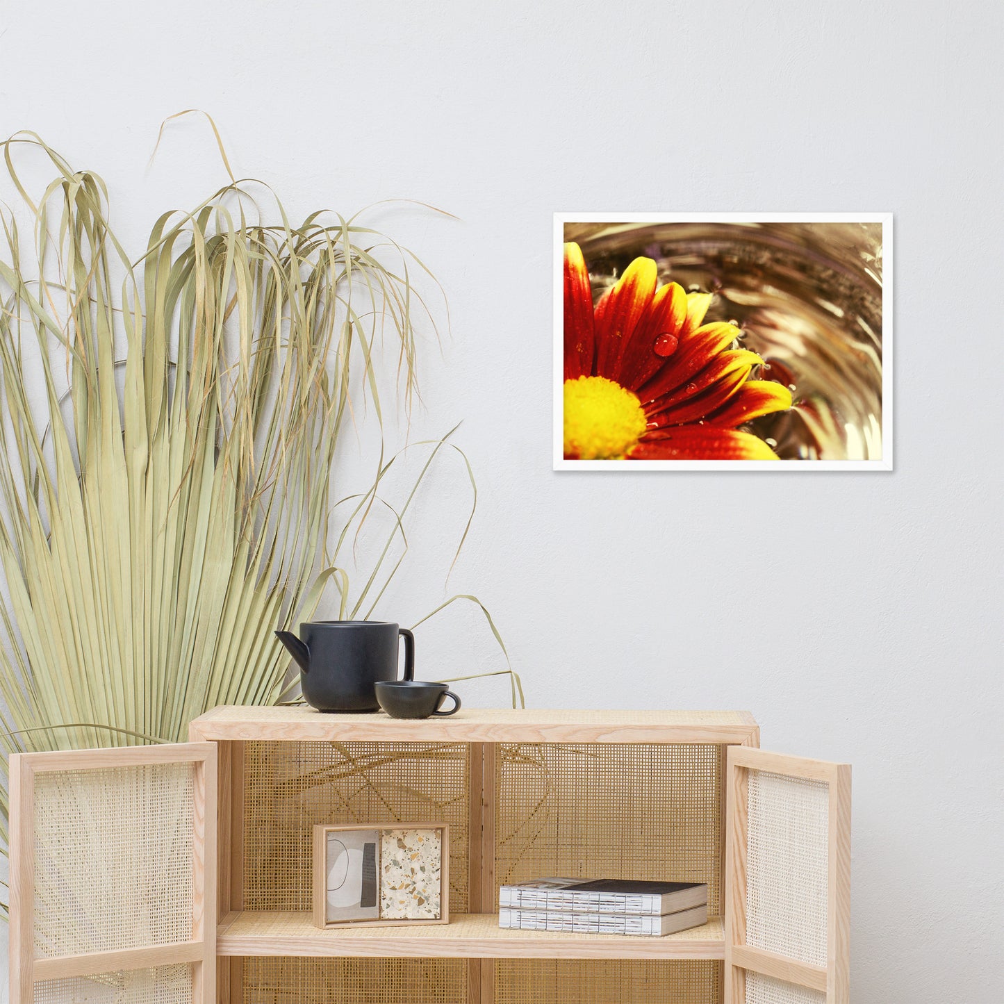 Floating Mum Floral Nature Photo Framed Wall Art Print