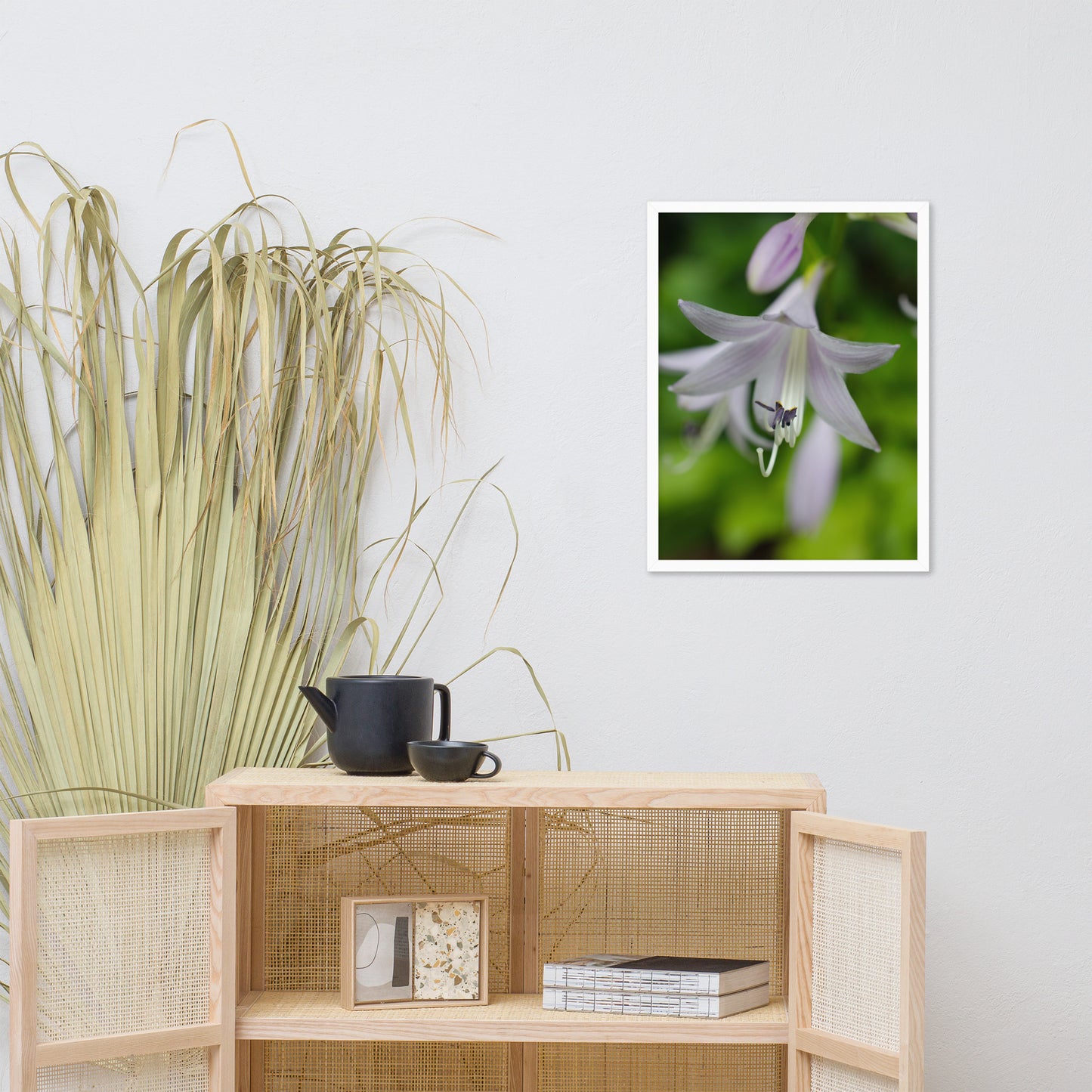 Hosta Bloom Floral Nature Photo Framed Wall Art Print