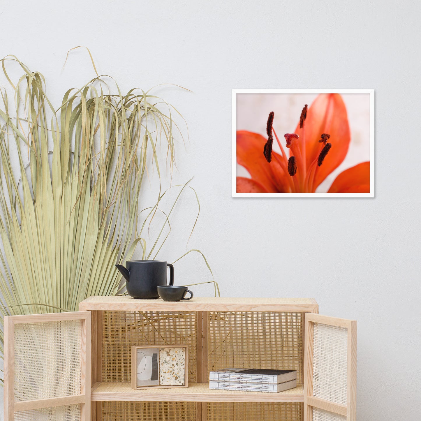 Lily Stigma Floral Nature Photo Framed Wall Art Print