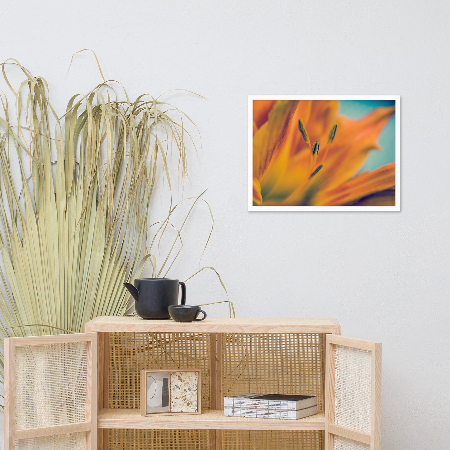 Mystical Tiger Lily Floral Nature Photo Framed Wall Art Print