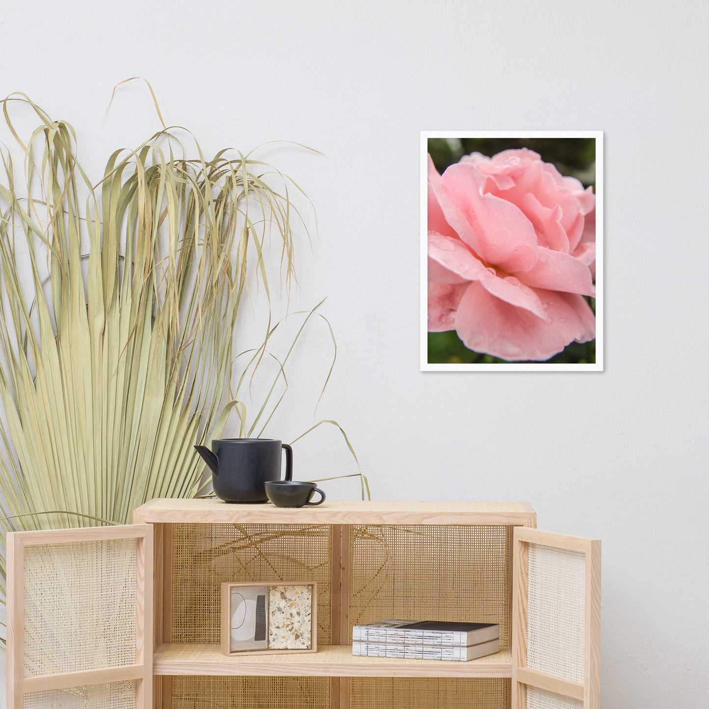 Pink Passion Floral Nature Photo Framed Wall Art Print