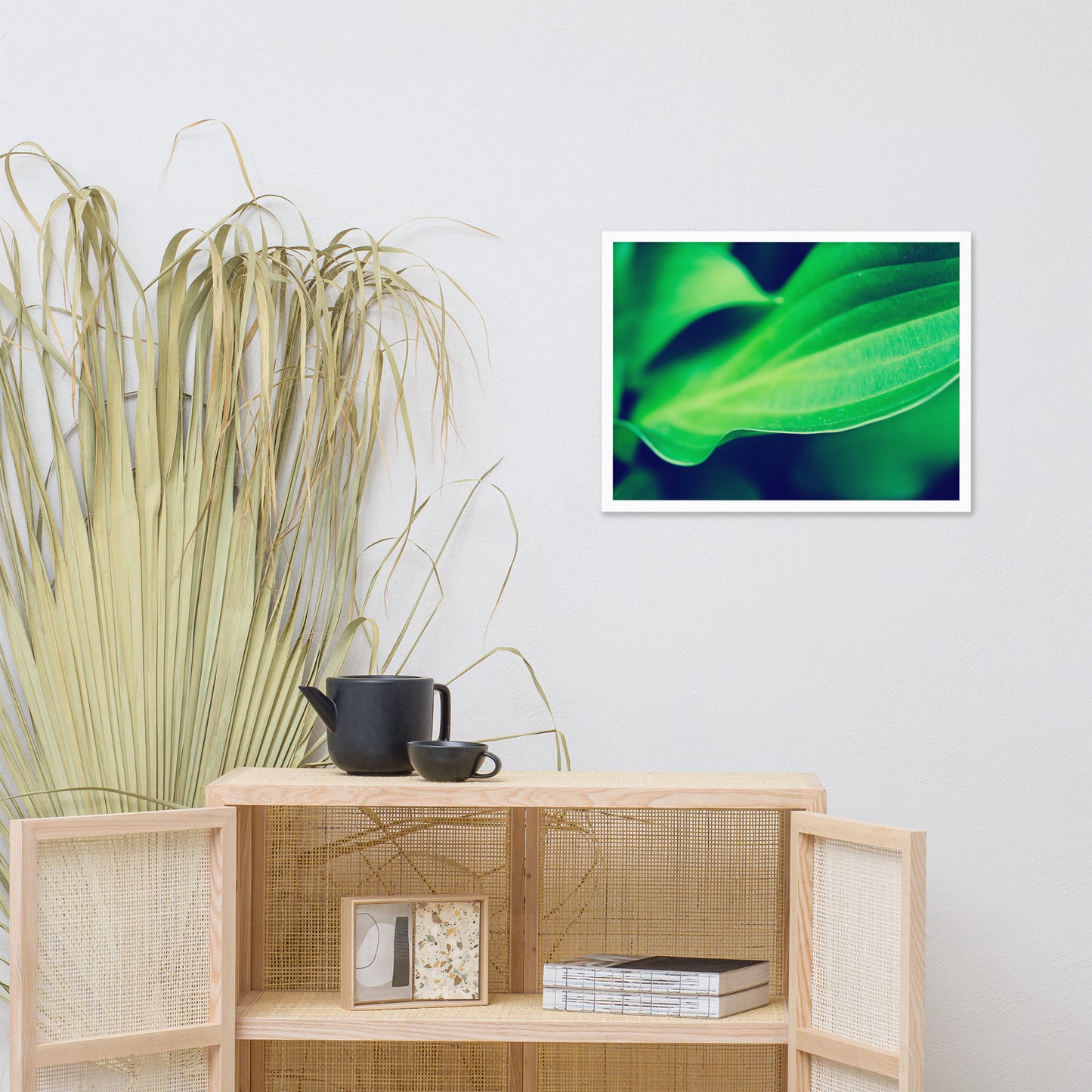 Mellow Hosta Leaves Botanical Nature Photo Framed Wall Art Print