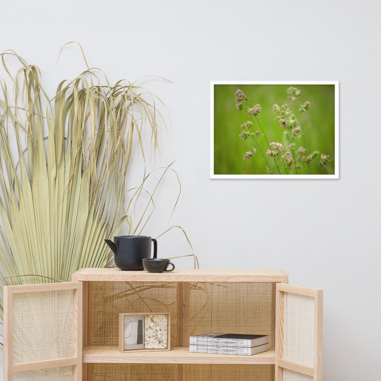 Softened Fields Botanical Nature Photo Framed Wall Art Print