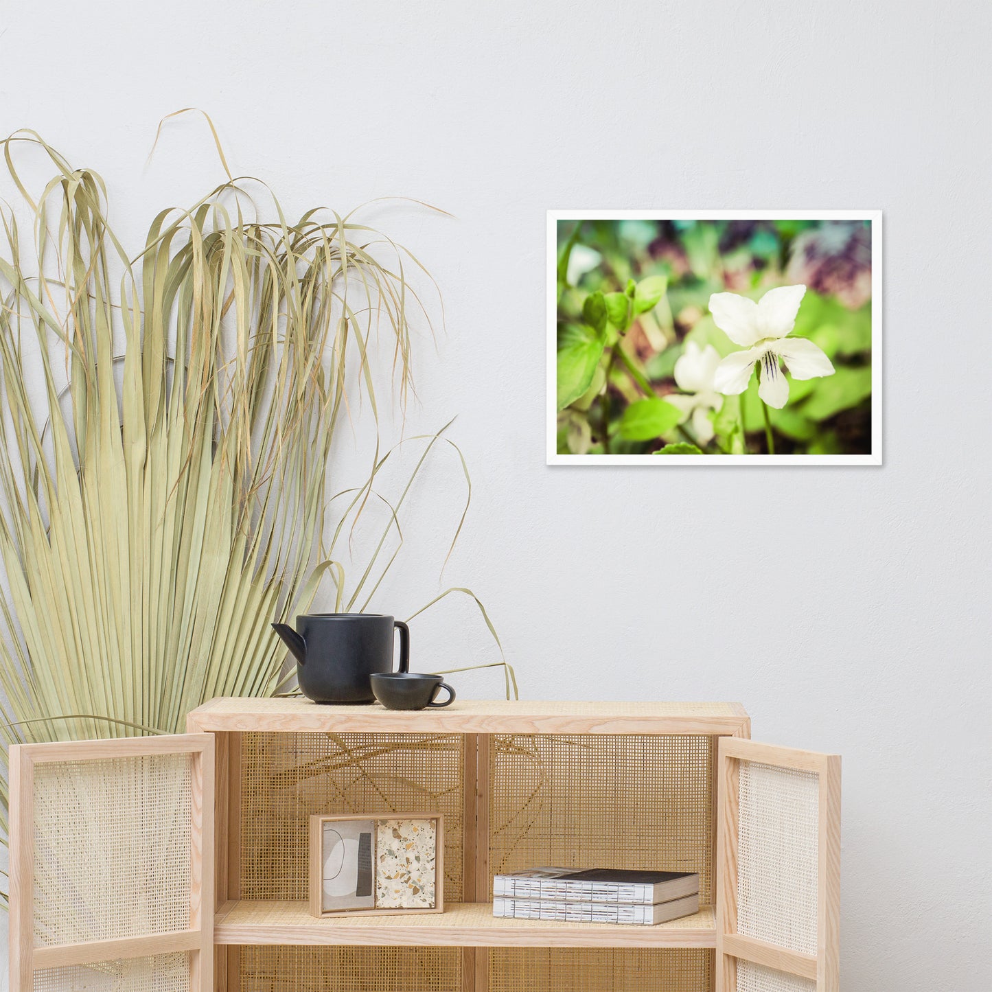 Tranquil China Violet Floral Nature Photo Framed Wall Art Print