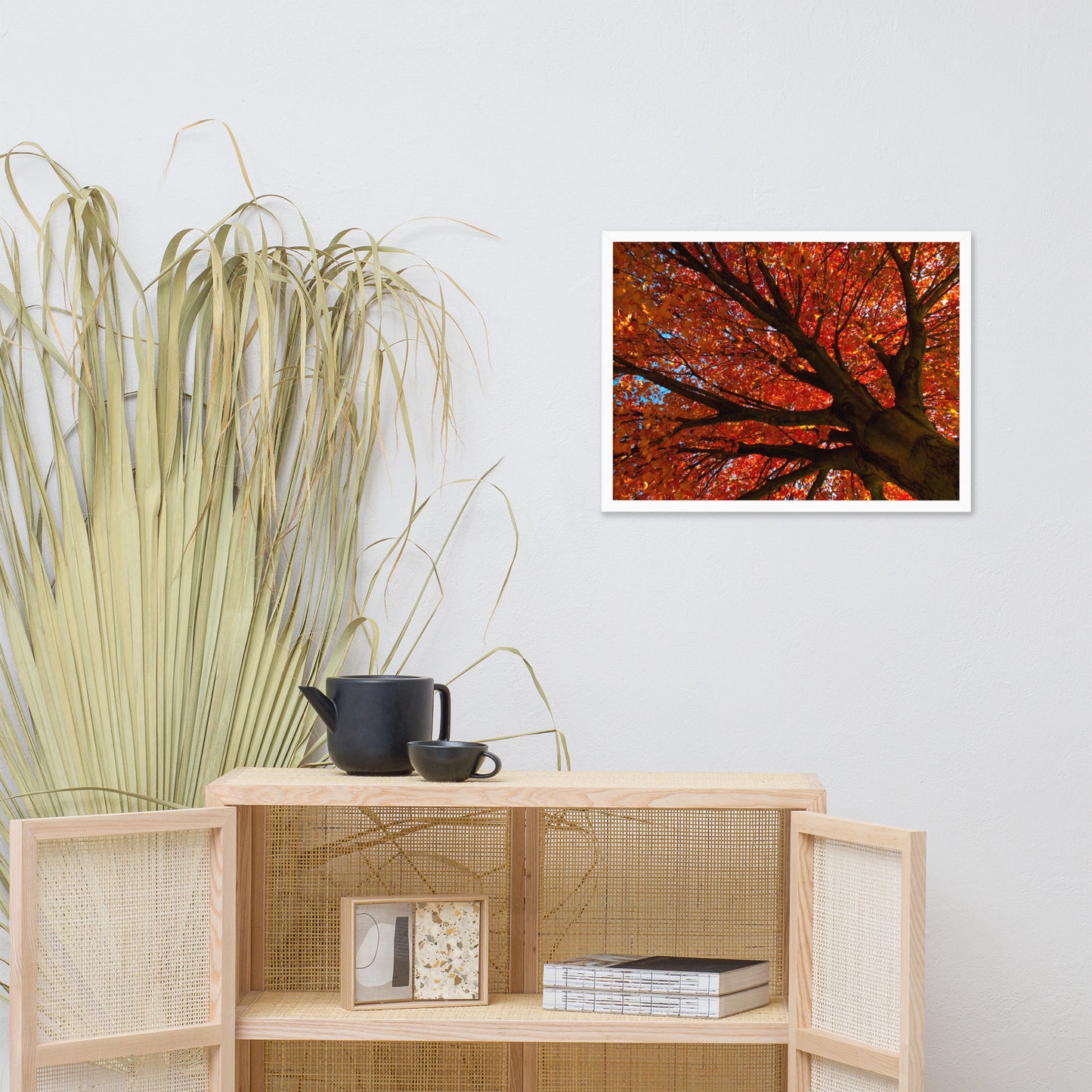Shimmering Orange Botanical Nature Photo Framed Wall Art Print
