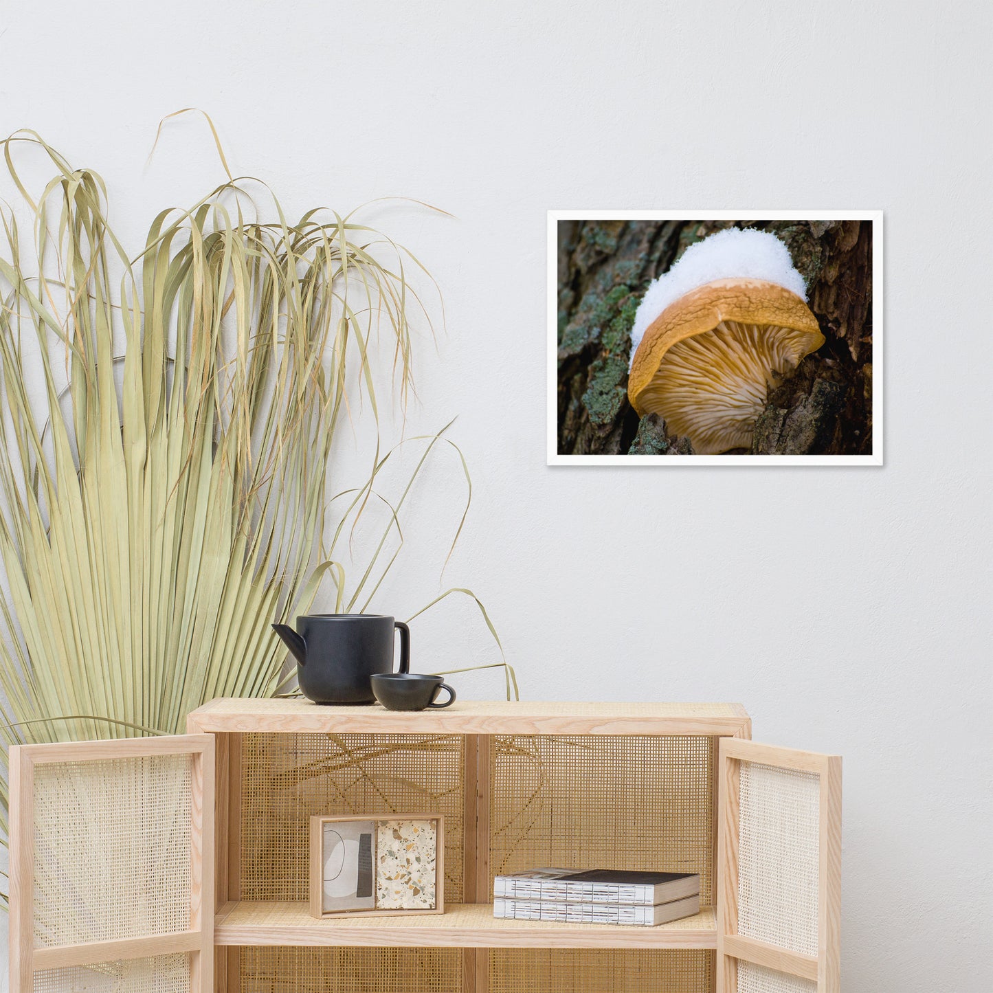 Snow Fungus Botanical Nature Photo Framed Wall Art Print