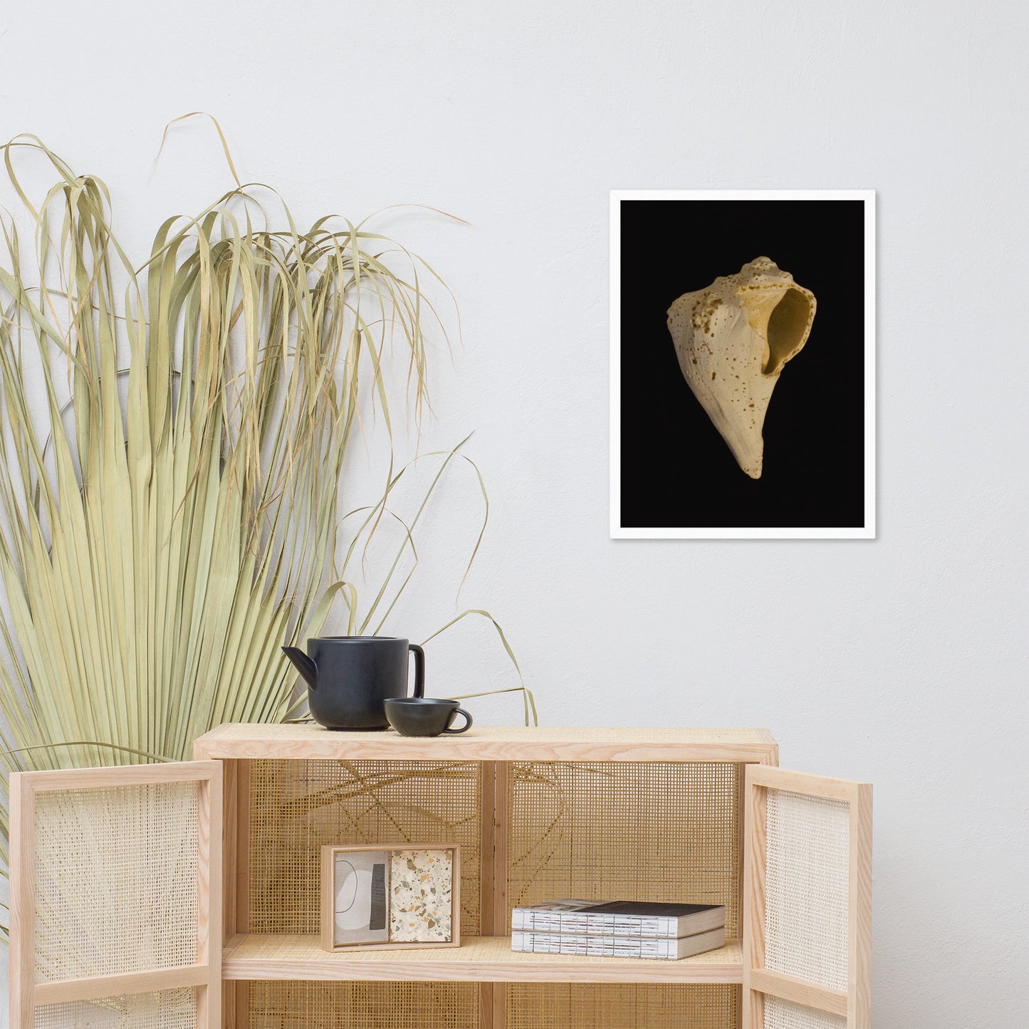 State of Erosion Image 1 Whelk Shell Coastal Nature Photo Framed Wall Art Print