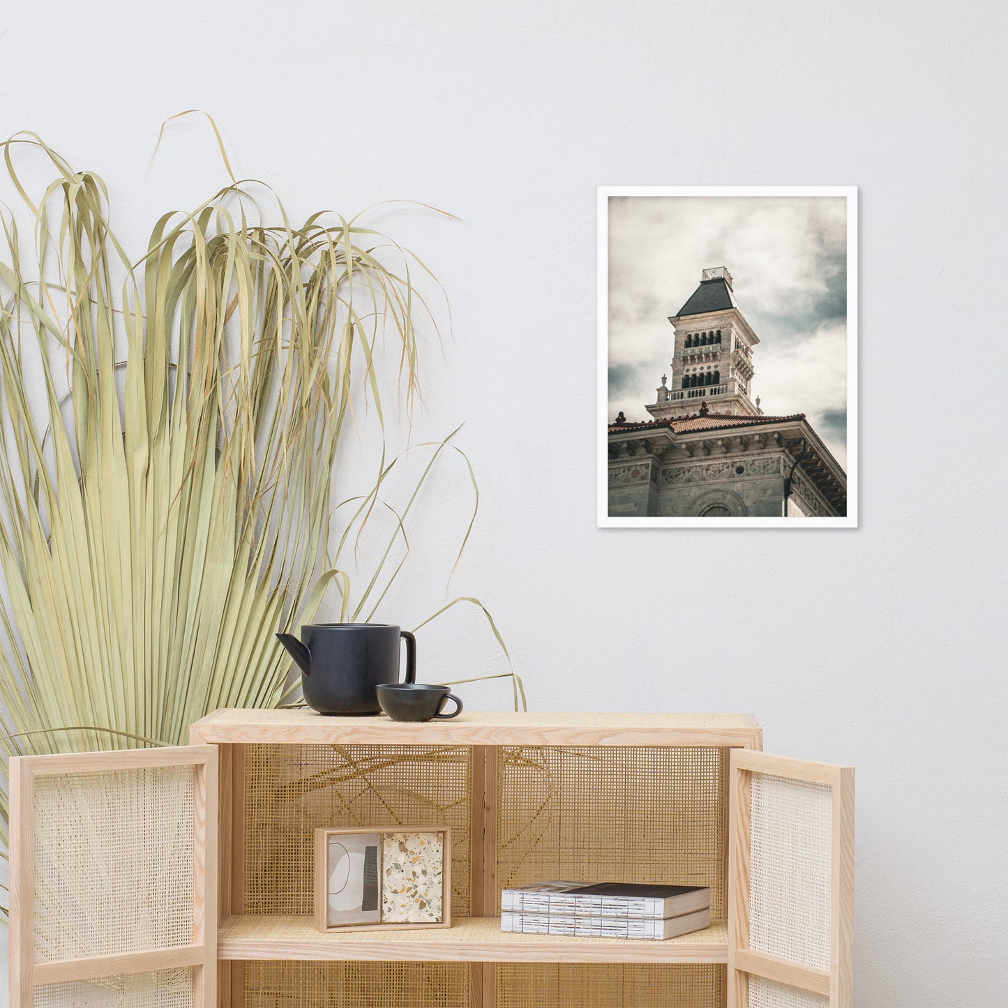 Bell Tower on Tomochichi Federal Building Savannah Ga Framed Wall Art Print