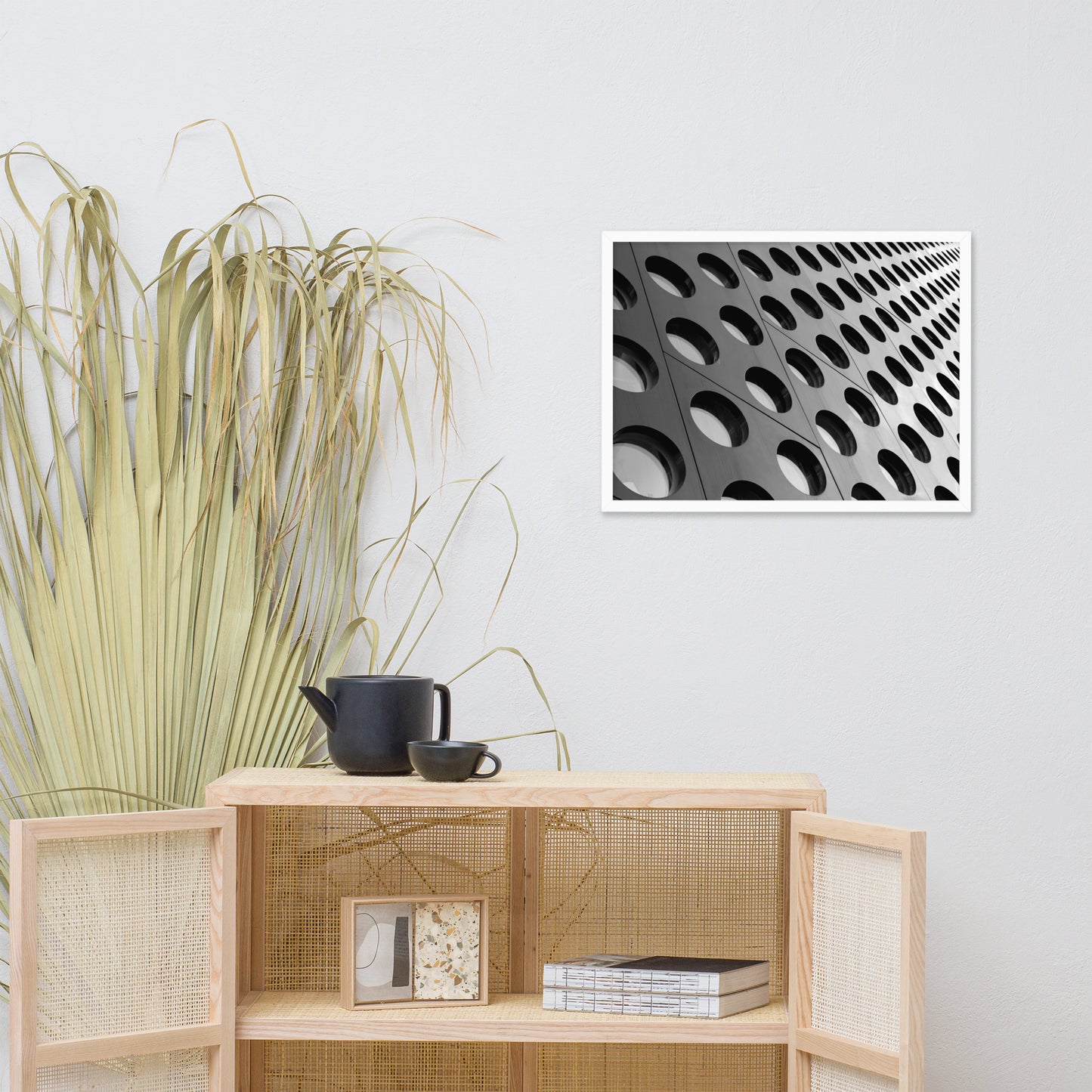 Binary Rhythm Architectural Photograph Framed Wall Art Print