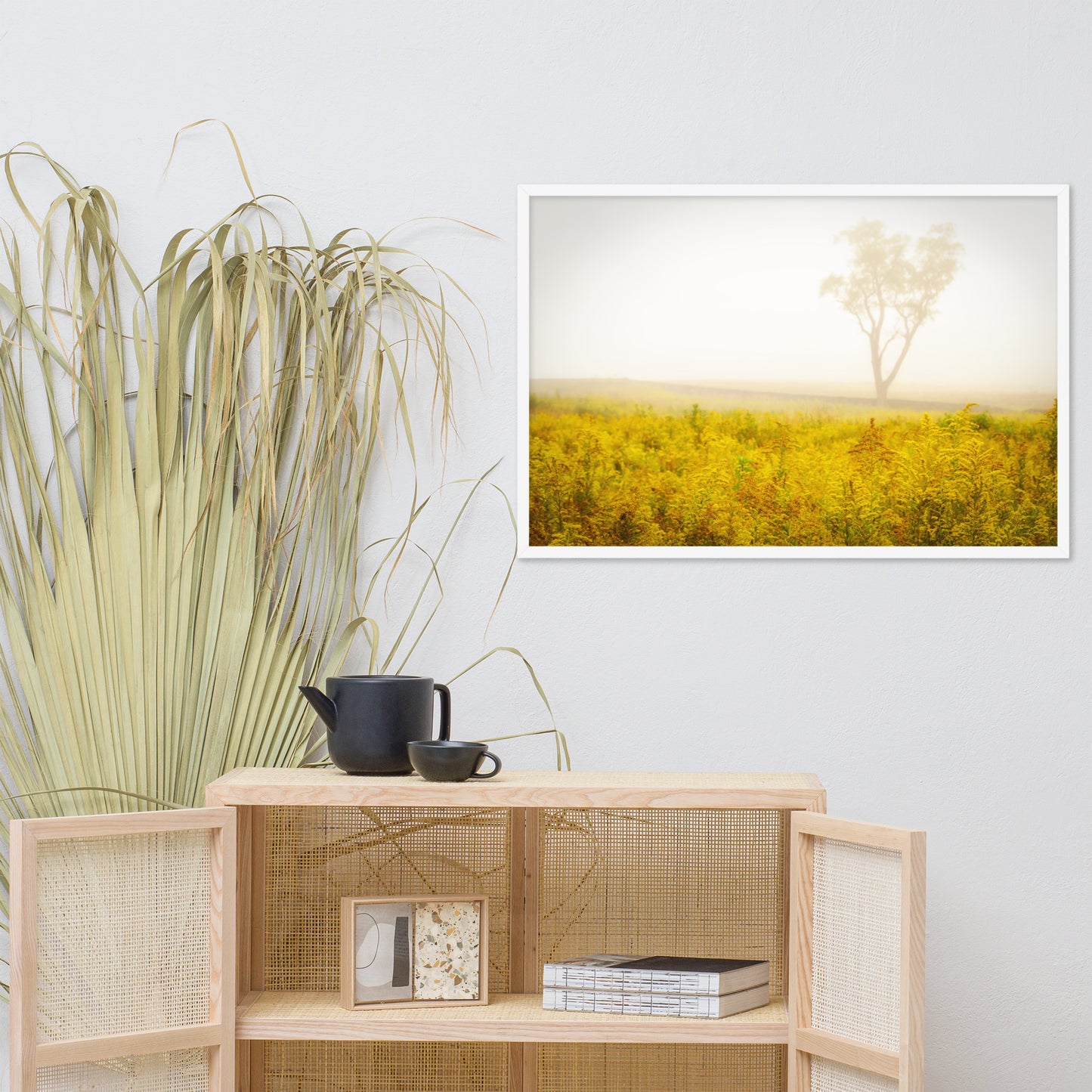Dreams of Goldenrod and Fog Landscape Framed Photo Wall Art Prints