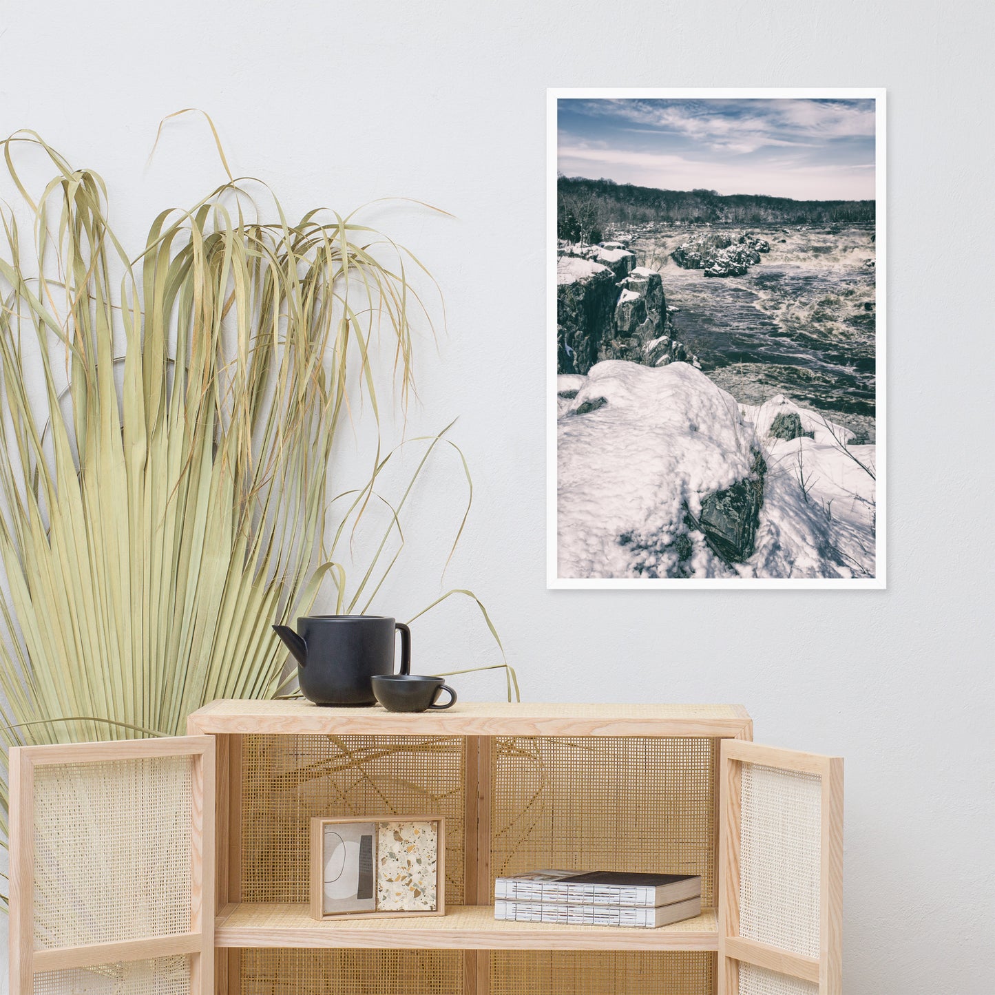 Great Falls Vintage Rural Landscape Framed Photo Paper Wall Art Prints